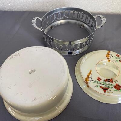 Vintage Fraunfelter Royal Rochester Royalite China Casserole