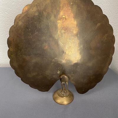 Vintage Brass Dancing Peacock