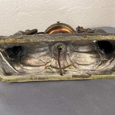 Art Deco Cast Metal Swooning Ladies Table Lamp