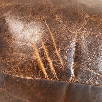 Set of 2 Chocolate Brown Leather Throw Pillows