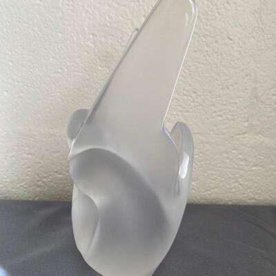 Lalique France "Sylvie" Birds Crystal Vase