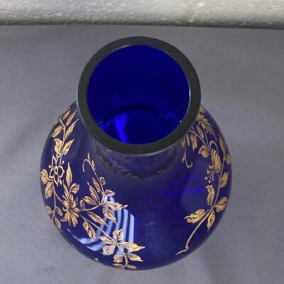 CS Decorato A Mano Cobalt Blue Vase