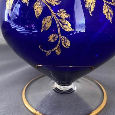 CS Decorato A Mano Cobalt Blue Vase