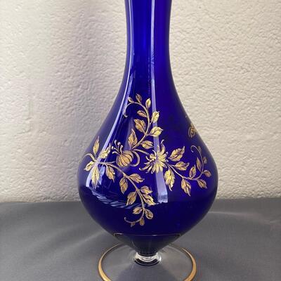 CS Decorato A Mano Cobalt Blue Vase