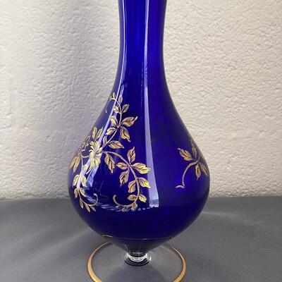 CS Decorato A Mano Cobalt Blue Vase
