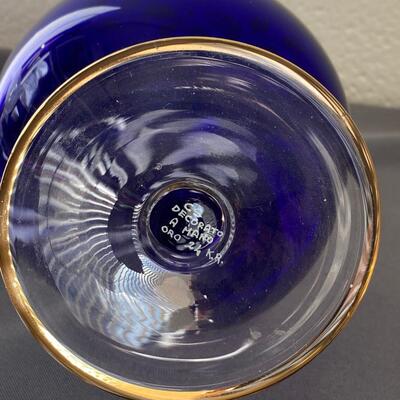 CS Decorato A Mano Cobalt Blue Vase