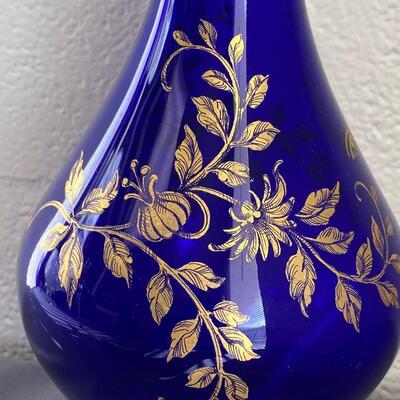 CS Decorato A Mano Cobalt Blue Vase