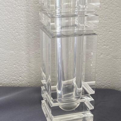 Lucite Pillar Vase