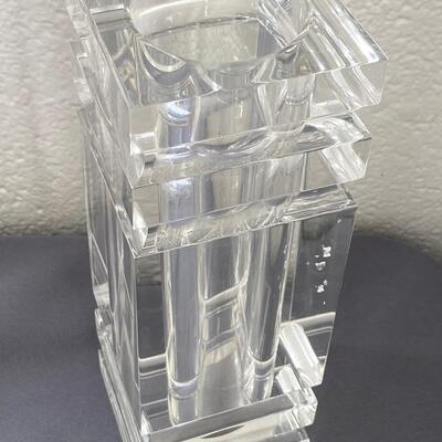 Lucite Pillar Vase