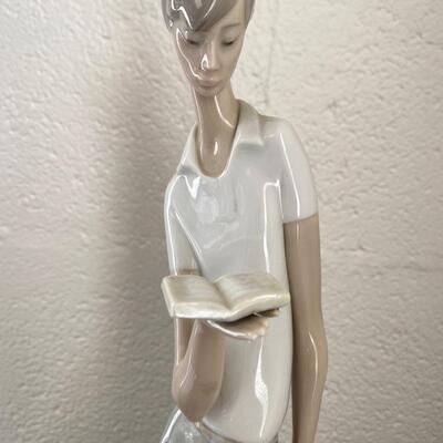Lladro Tall "Boy Student" Porcelain Figurine