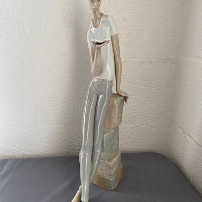 Lladro Tall "Boy Student" Porcelain Figurine