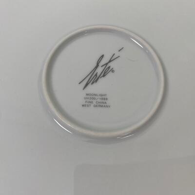 Set of 2 Erte Art Deco Motif Collector Plates, "Le Soleil " & "Moonlight Starry Night"