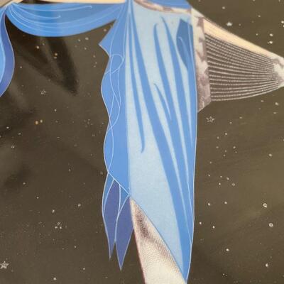 Set of 2 Erte Art Deco Motif Collector Plates, "Le Soleil " & "Moonlight Starry Night"