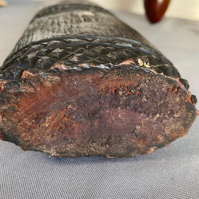 Set of 2 African Wooden Decorative Items