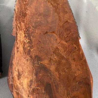 Set of 2 African Wooden Decorative Items