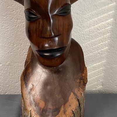 African Handcarved Heavy Carved Bust