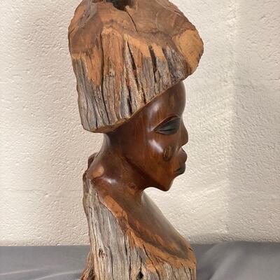 African Handcarved Heavy Carved Bust