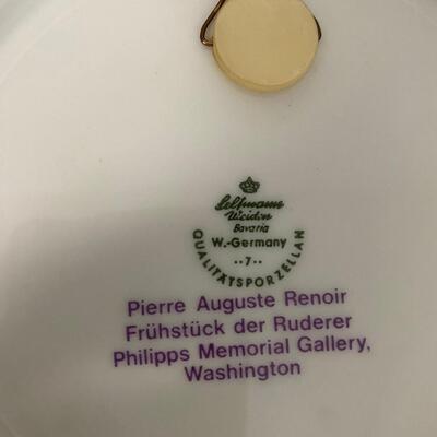 Vintage Seltmann Weiden Bavaria Renoir Collector Plate