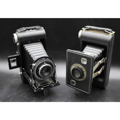 Pair of Vintage Kodak Film Cameras Kodak Kodex No. 1 & Kodak Tindar Lens