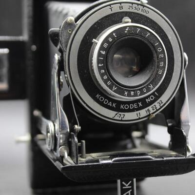 Pair of Vintage Kodak Film Cameras Kodak Kodex No. 1 & Kodak Tindar Lens