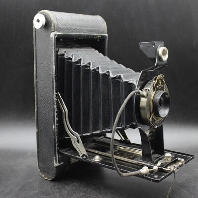 Pair of Vintage Film Cameras Kodak Premo No. 3A Folding Cartridge & Folding Hawkeye No. 2 Model B