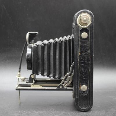 Pair of Vintage Film Cameras Kodak Premo No. 3A Folding Cartridge & Folding Hawkeye No. 2 Model B