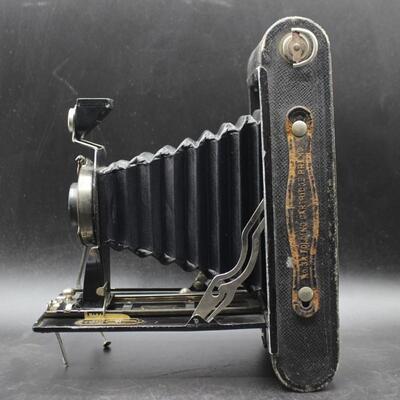 Pair of Vintage Film Cameras Kodak Premo No. 3A Folding Cartridge & Folding Hawkeye No. 2 Model B