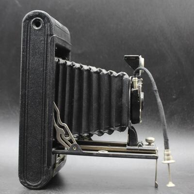 Pair of Vintage Film Cameras Kodak Premo No. 3A Folding Cartridge & Folding Hawkeye No. 2 Model B