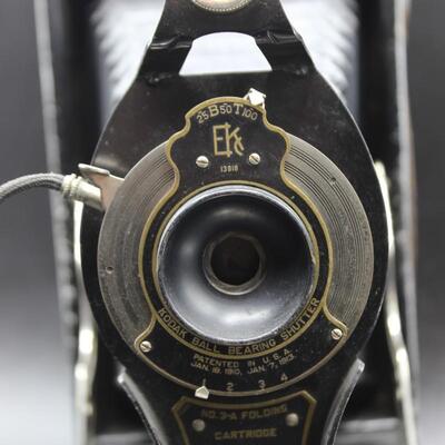 Pair of Vintage Film Cameras Kodak Premo No. 3A Folding Cartridge & Folding Hawkeye No. 2 Model B