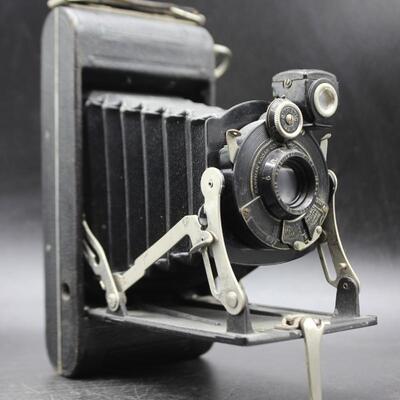 Pair of Vintage Kodak Fold Out Cameras Anastigmat Diomatic & Ball Bearing Film Cameras