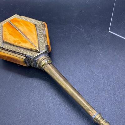 Interesting Brass Handheld Small Scepter Mace Rattle