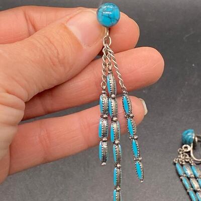 Southwestern Style Jewelry Lot Bolo Tie Ring Earrings