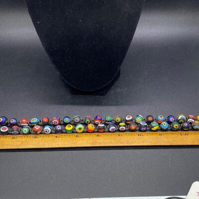 Vintage Colorful Millefiori Beaded Necklace