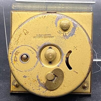 Antique C. Schuler KG Western Germany Desk Clock No Case