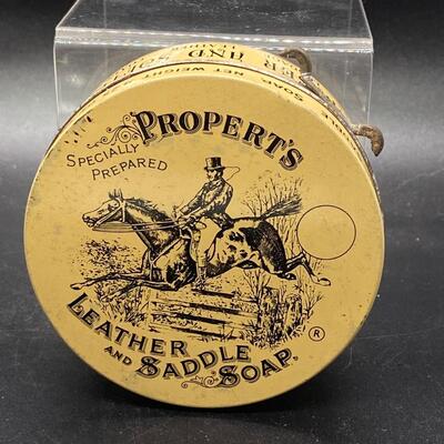 Antique Propert's Leather and Saddle Soap Tin