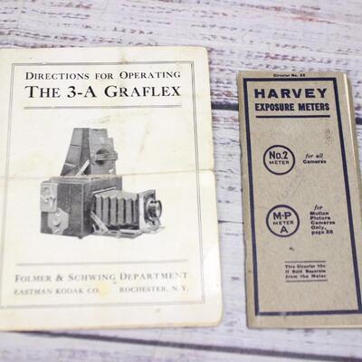 Antique Kodak Graflex 3A Rangefinder Bellows Camera Eastman Folmer & Schwing with Original Carrying Case & Instruction Manual