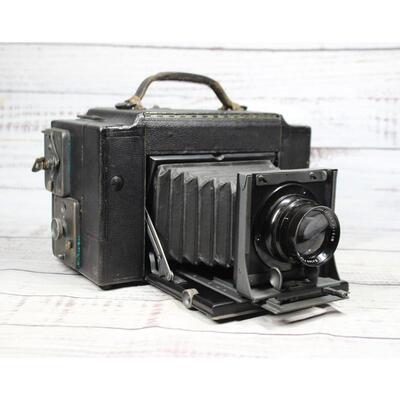 Antique Kodak Graflex 3A Rangefinder Bellows Camera Eastman Folmer & Schwing with Original Carrying Case & Instruction Manual