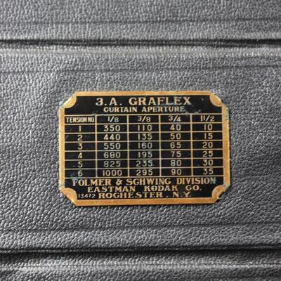 Antique Kodak Graflex 3A Rangefinder Bellows Camera Eastman Folmer & Schwing with Original Carrying Case & Instruction Manual