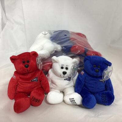 (116) TOY | Red, White and Blue 1999 Space Bears