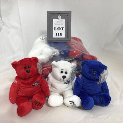 (116) TOY | Red, White and Blue 1999 Space Bears