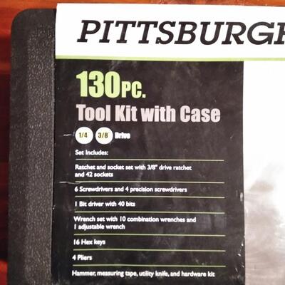 LOT 106 PITTSBURGH 130 PIECE TOOL KIT WITH CASE