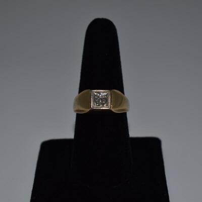 Vintage Mens 10kt Diamond ring