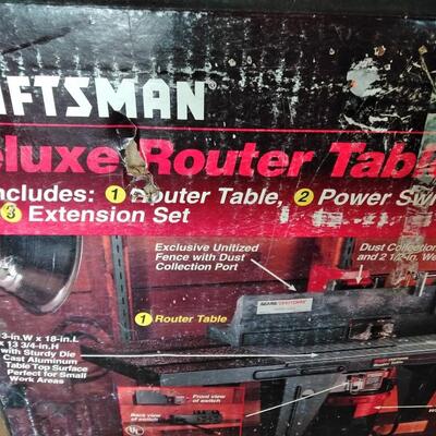 LOT 152 CRAFTSMAN DELUXE ROUTER TABLE KIT, AND MORE