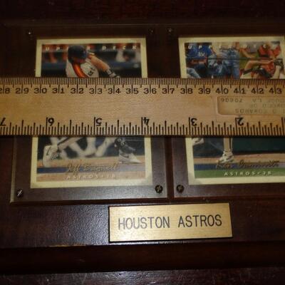 Houston Astros Baseball Cards, Jeff Bagwell, Ken Caminiti Plaque