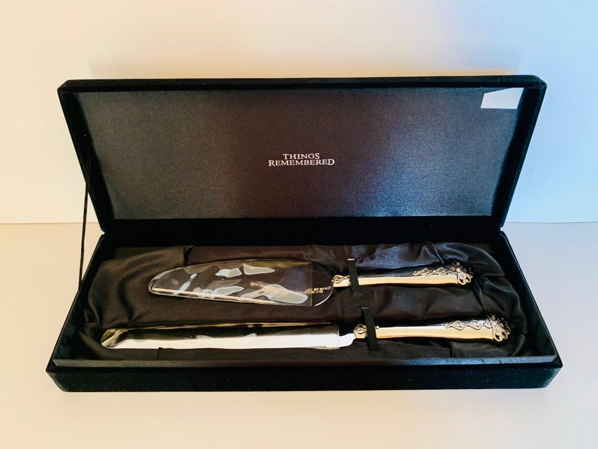 Lot 145 Things Remembered Cake Server Set, Wilton Wedding Unity