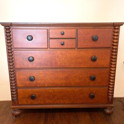 LOT 8   MODERN REPRODUCTION BY LANE WIDE BOY CHEST OF DRAWERS DELAYED PICK UP