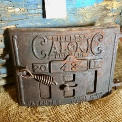 Antique Cast Iron Stove Door