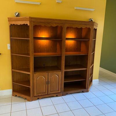BROYHILL ~ Four (4) Piece Lighted Bookshelf Unit ~ *See Details