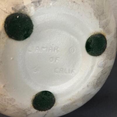 Large Jamar of California ceramic jar w/tassle