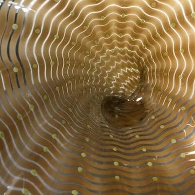 Large Gwenn Knight blown art glass shell